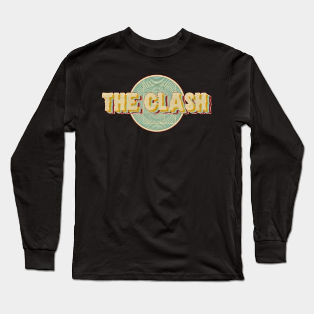 the clash font spirale vintage Long Sleeve T-Shirt by lord cobra